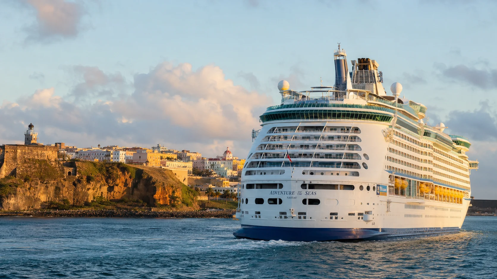 Adventure of the Seas sailing past San Juan