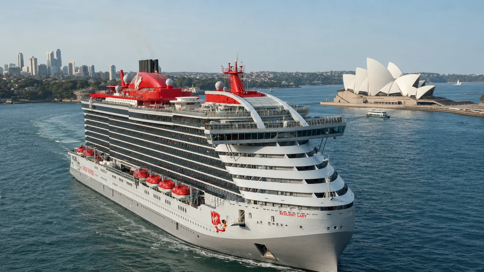 Resilient Lady sailing past the Sydney Opera House