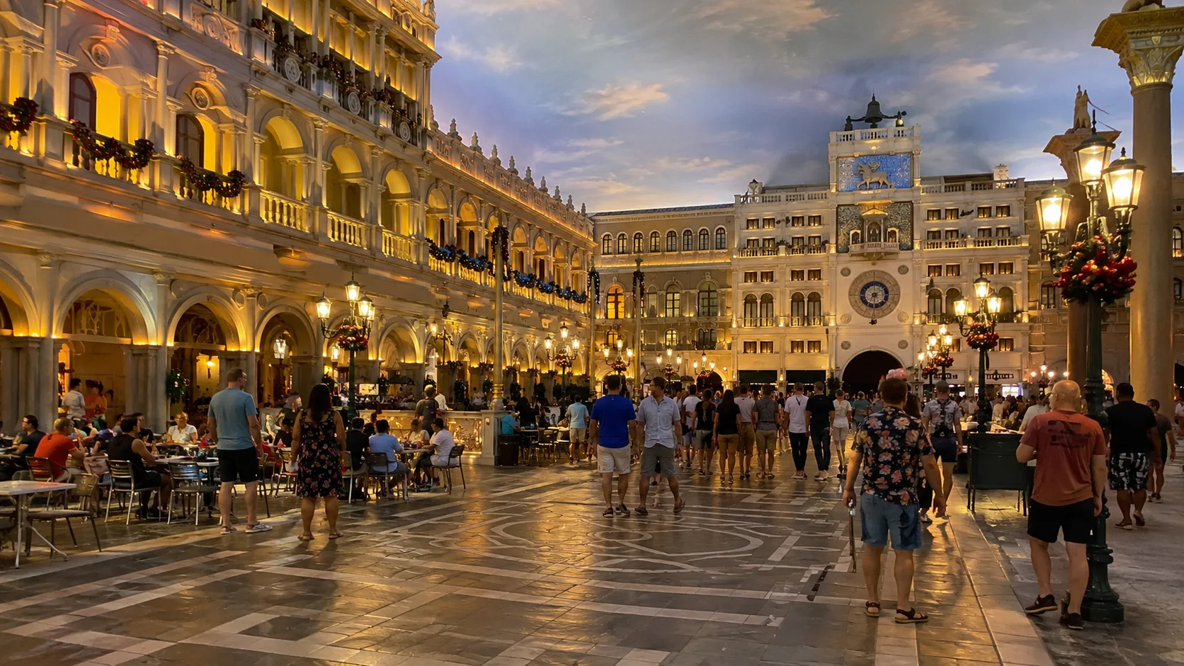 Guests walking through Piazza San Marco aboard Carnival Venezia