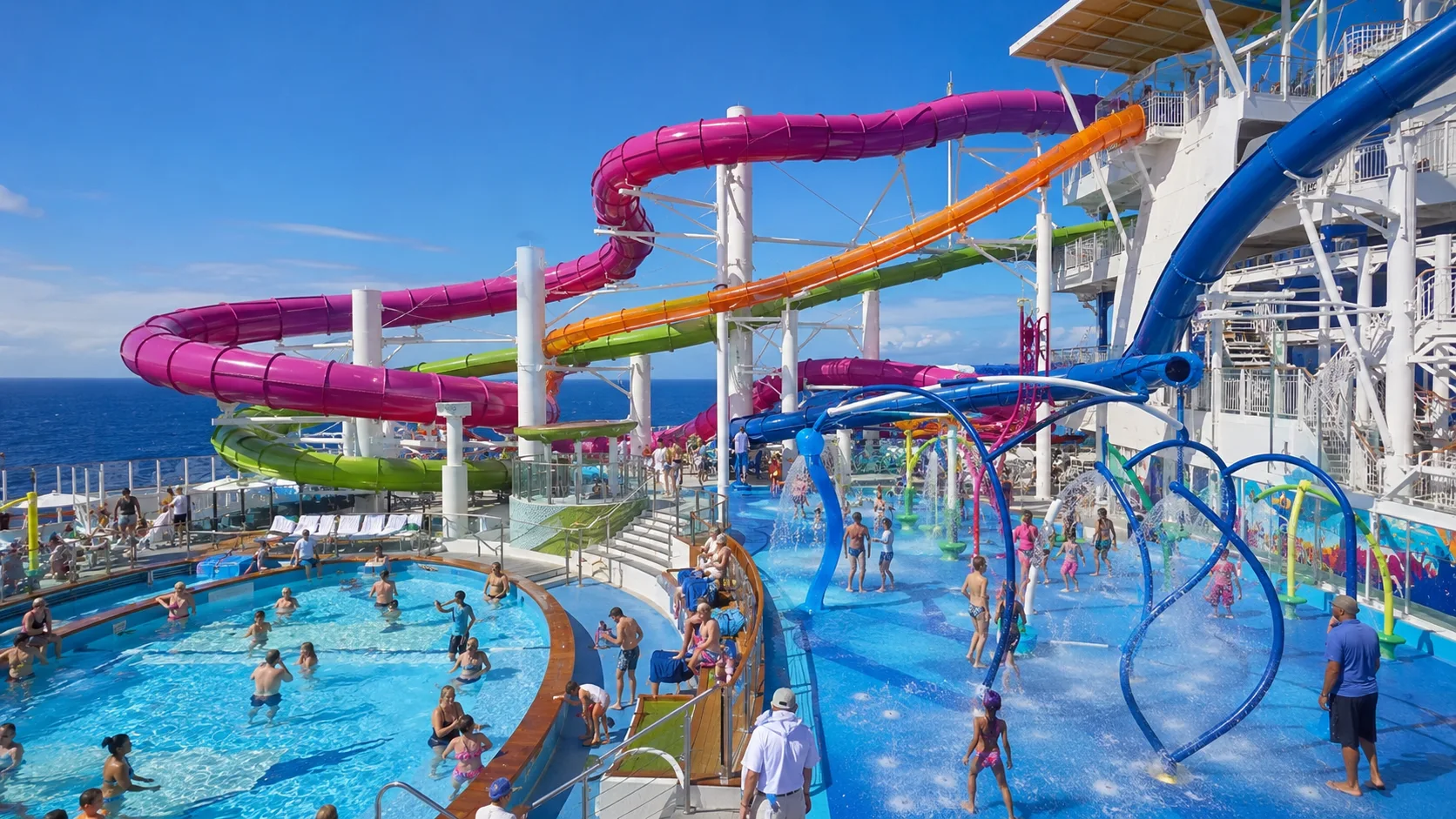 Aqua Park waterslides aboard Norwegian Breakaway