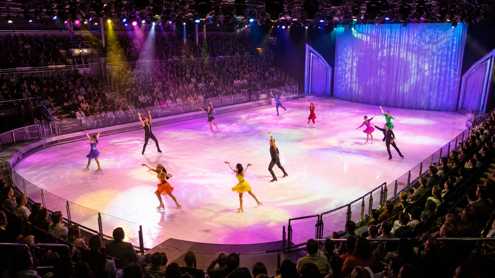 Ice-skating show in Studio B aboard Adventure of the Seas