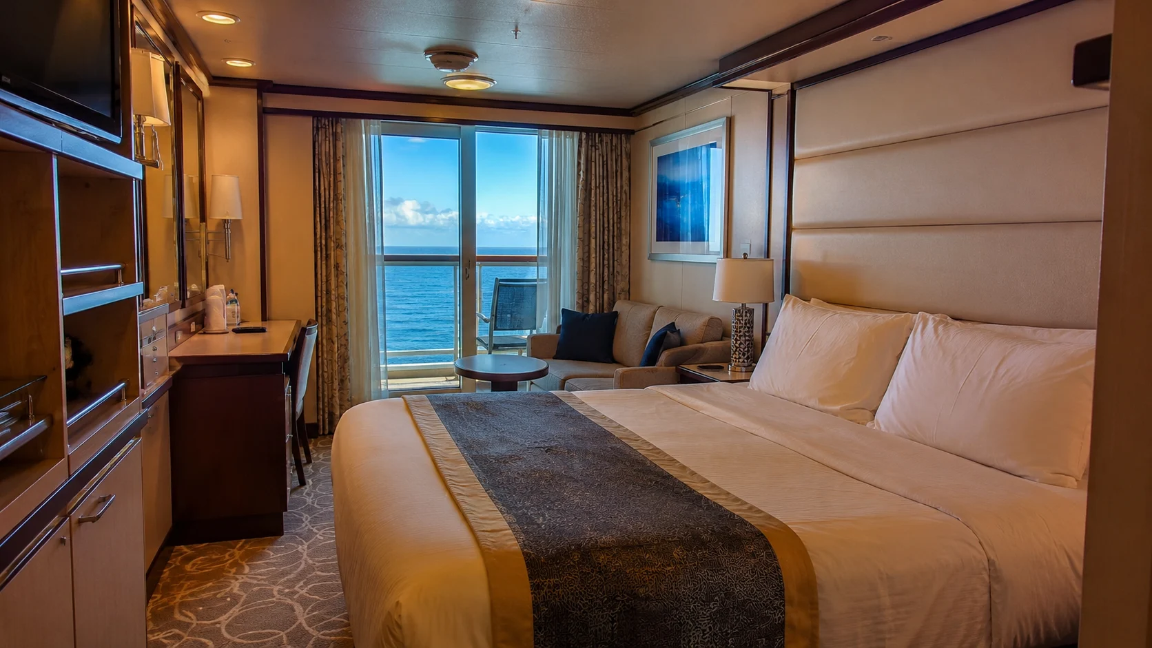 Balcony cabin aboard Royal Princess