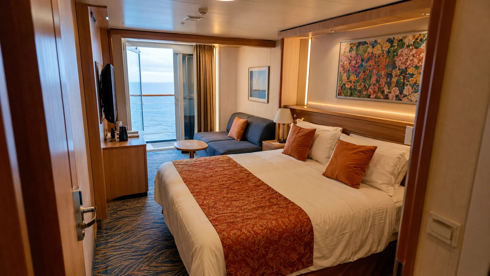 Carnival Sunshine balcony cabin with ocean views