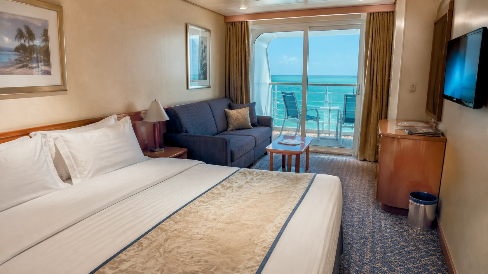 Carnival Freedom balcony stateroom with ocean view