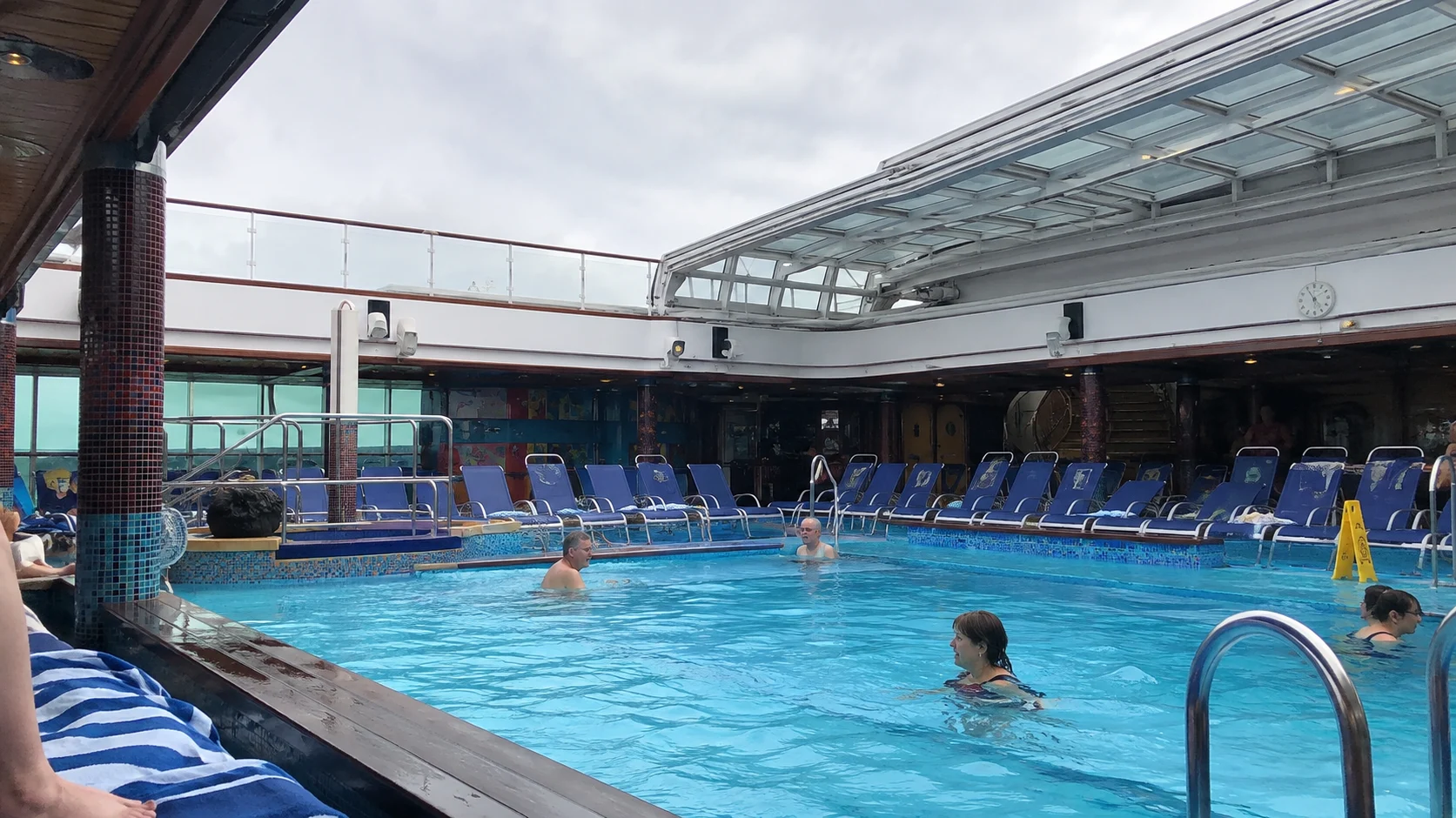 Venus Pool aboard Carnival Pride beneath its retractable roof