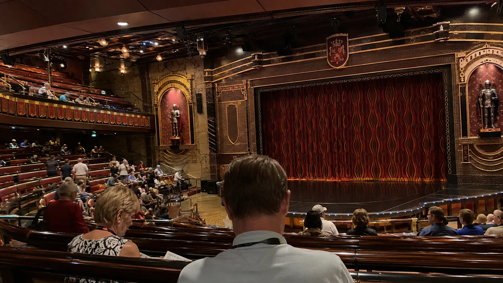 Audience waiting for a show in Ivanhoe Theatre aboard Carnival Valor