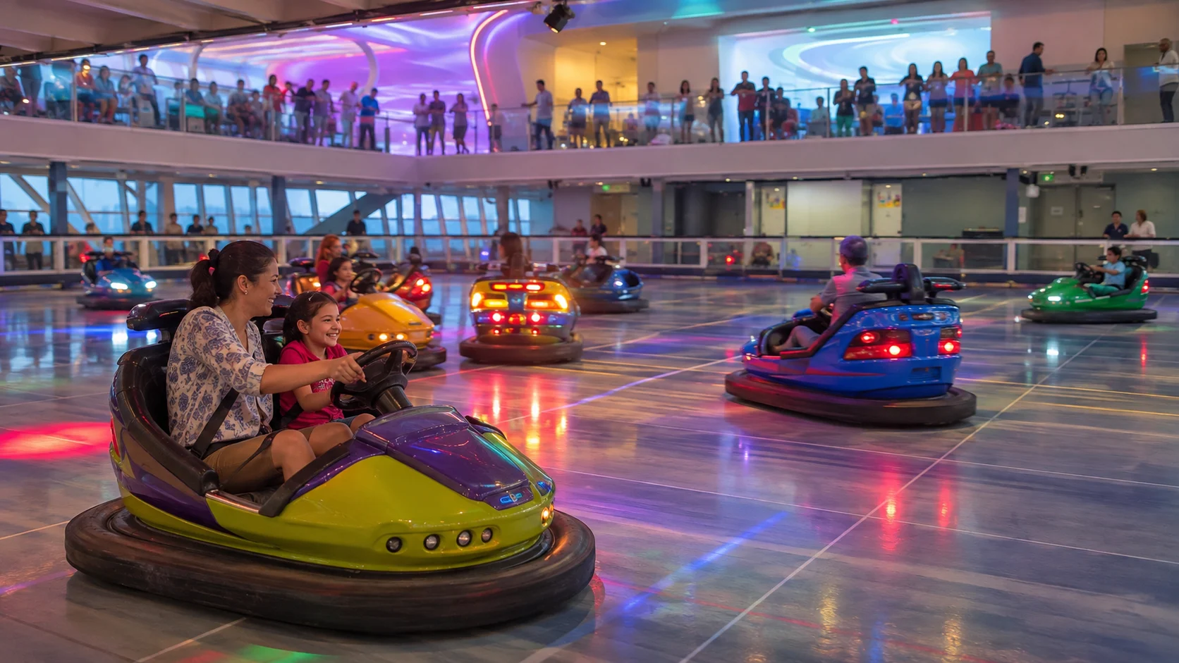Ovation of the Seas SeaPlex Bumper Car Family Fun