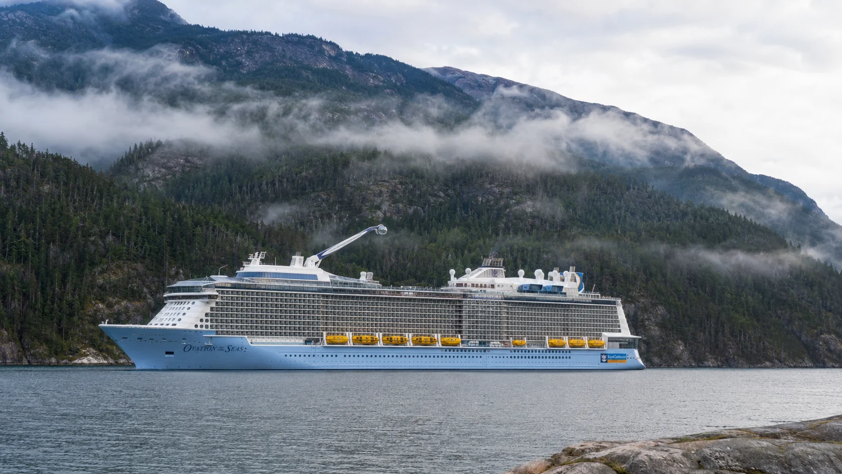 Ovation of the Seas in Alaskan Mist