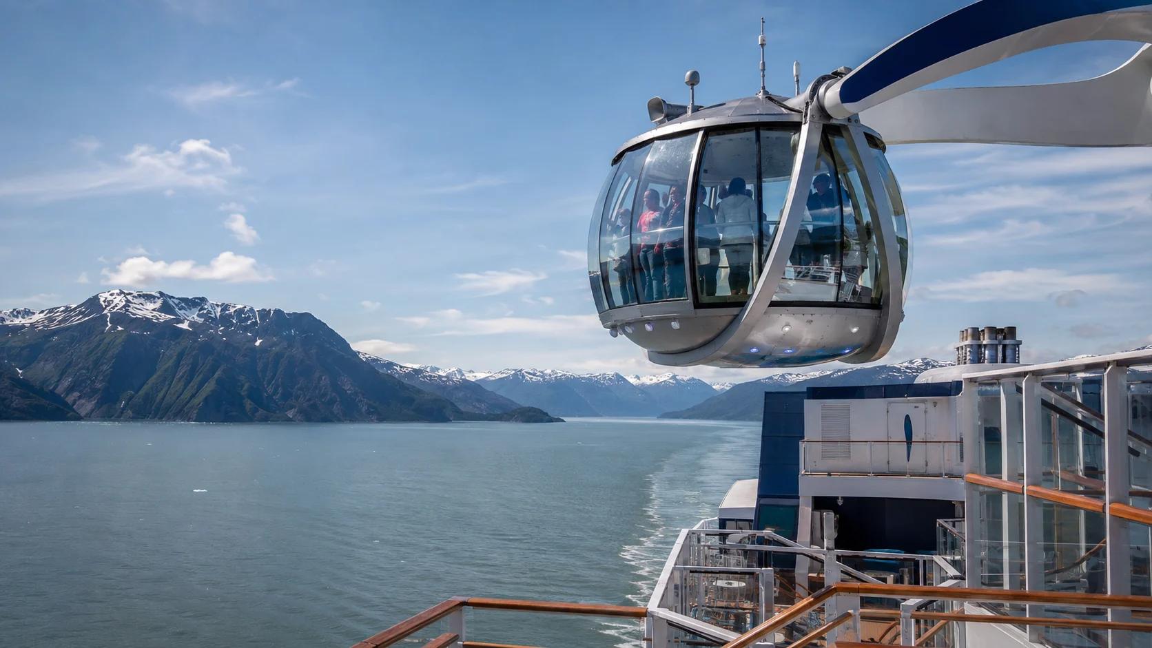 North Star observation capsule overlooking Alaska aboard Ovation of the Seas