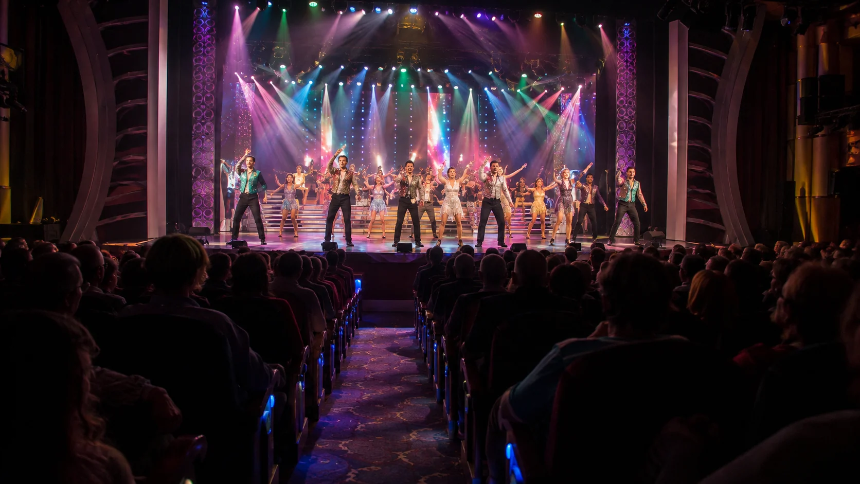 Colorful stage show aboard Radiance of the Seas