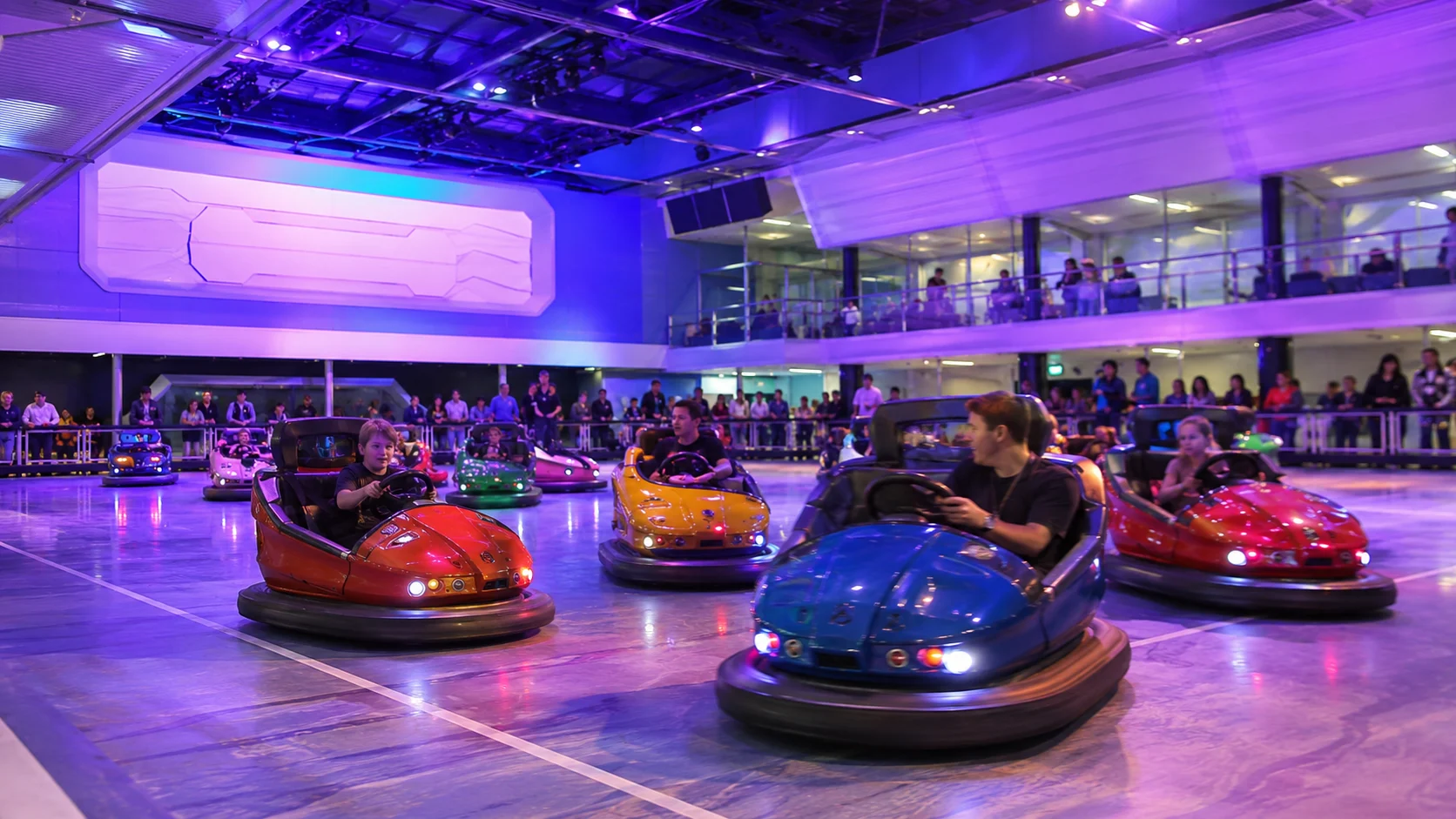 Bumper cars inside SeaPlex aboard Anthem of the Seas