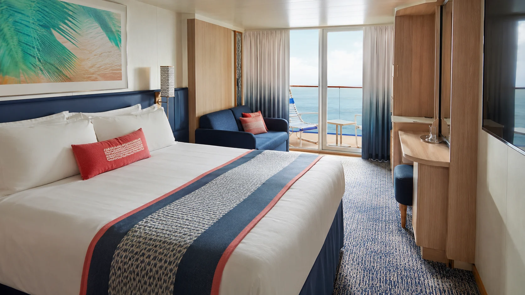 Balcony cabin aboard Carnival Celebration
