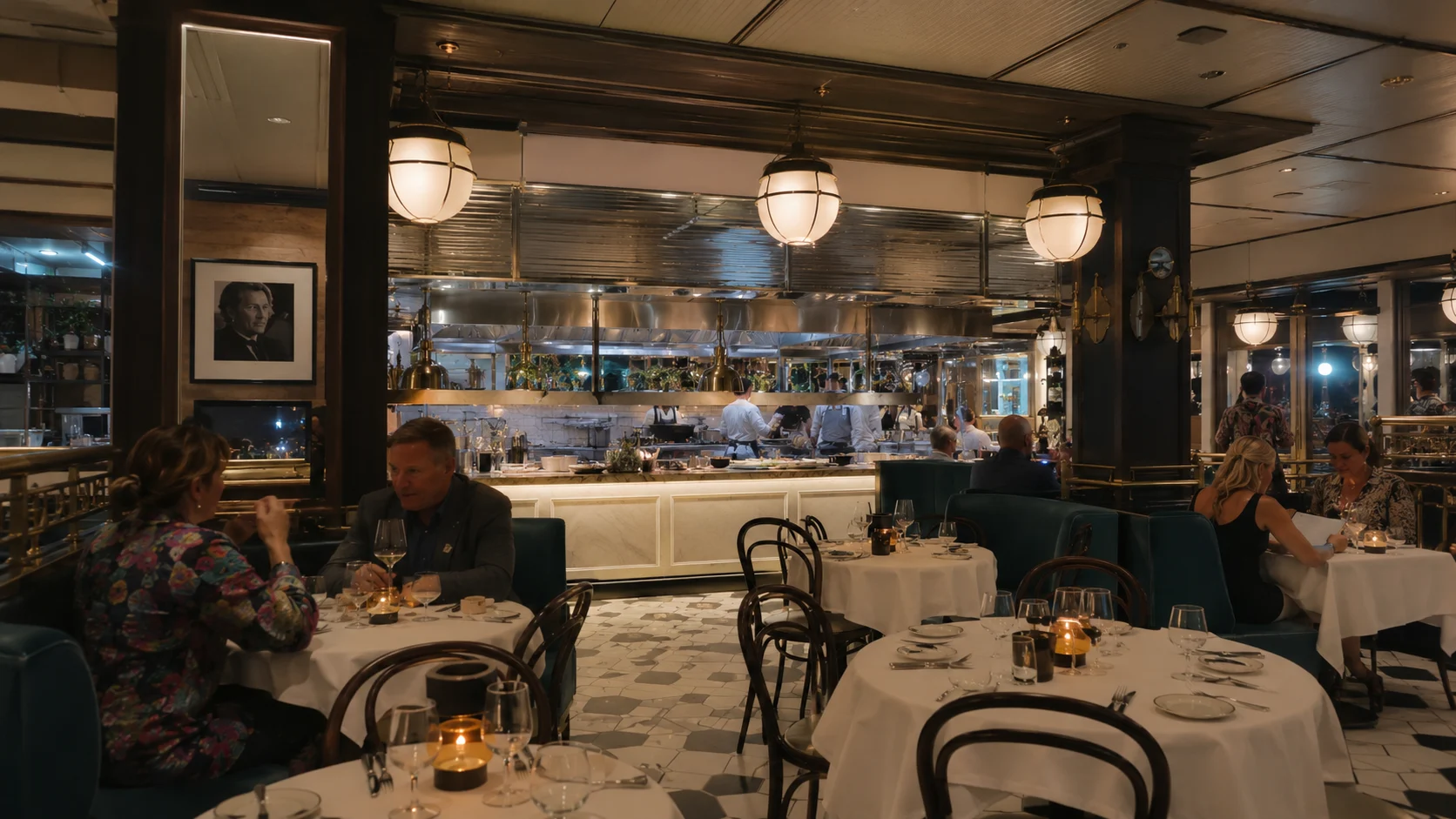 Emeril's Bistro dining room aboard Carnival Celebration