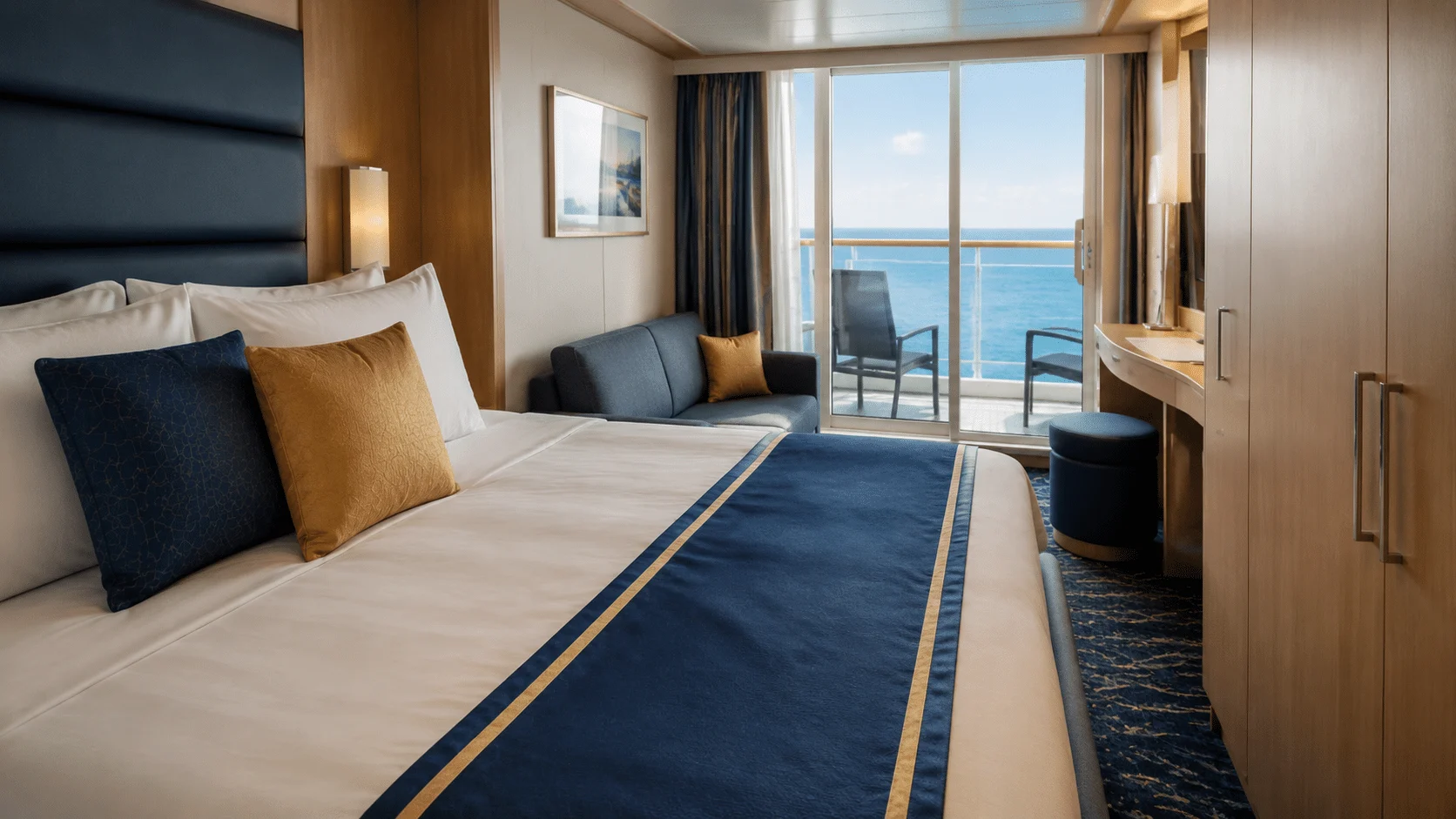 Balcony cabin aboard Carnival Jubilee