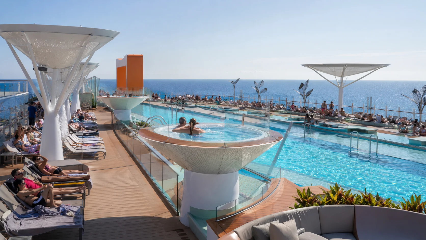 Celebrity Apex Resort Deck with pool, whirlpool and ocean views