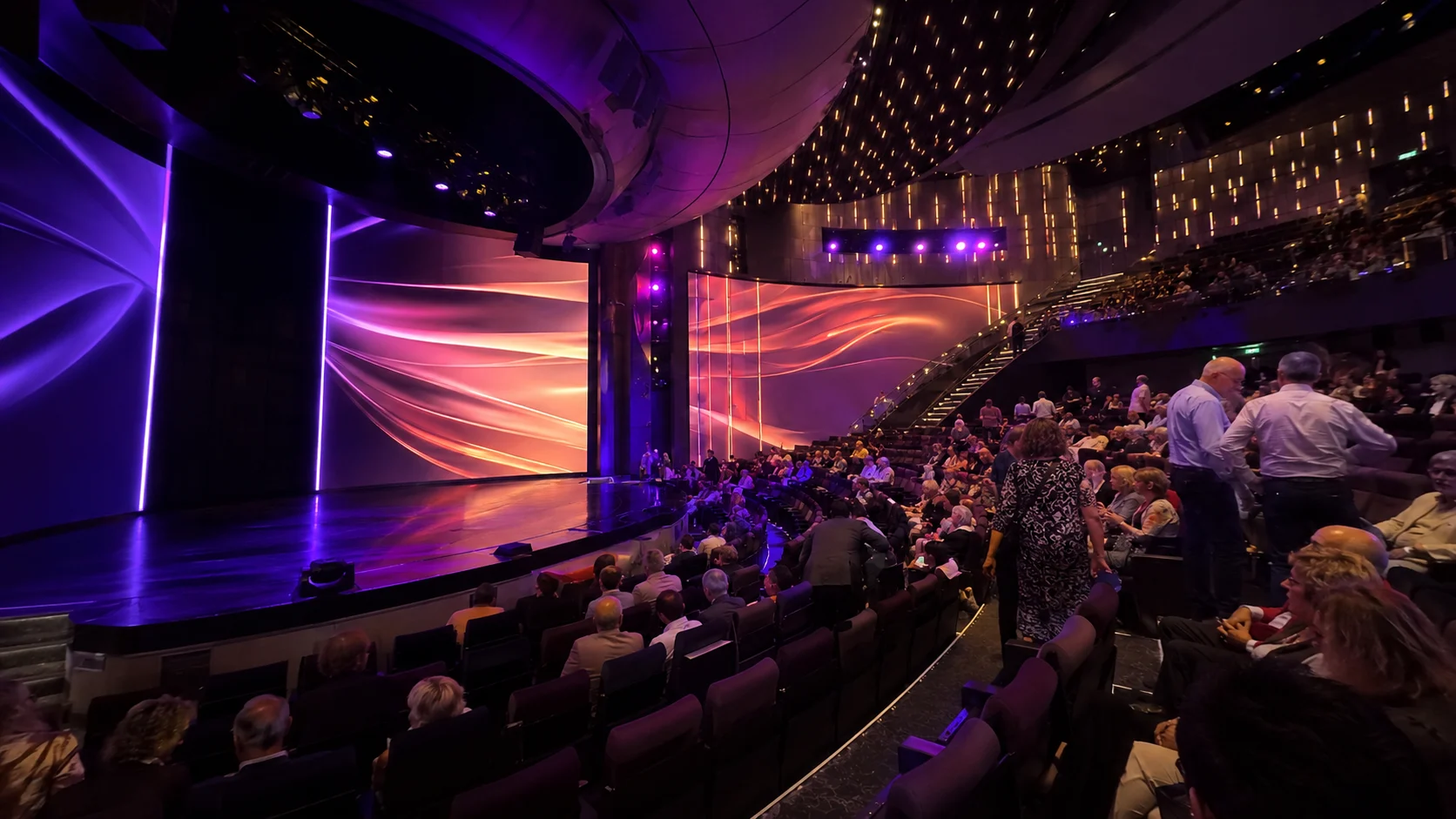Audience waiting for a show in the Celebrity Beyond Theatre