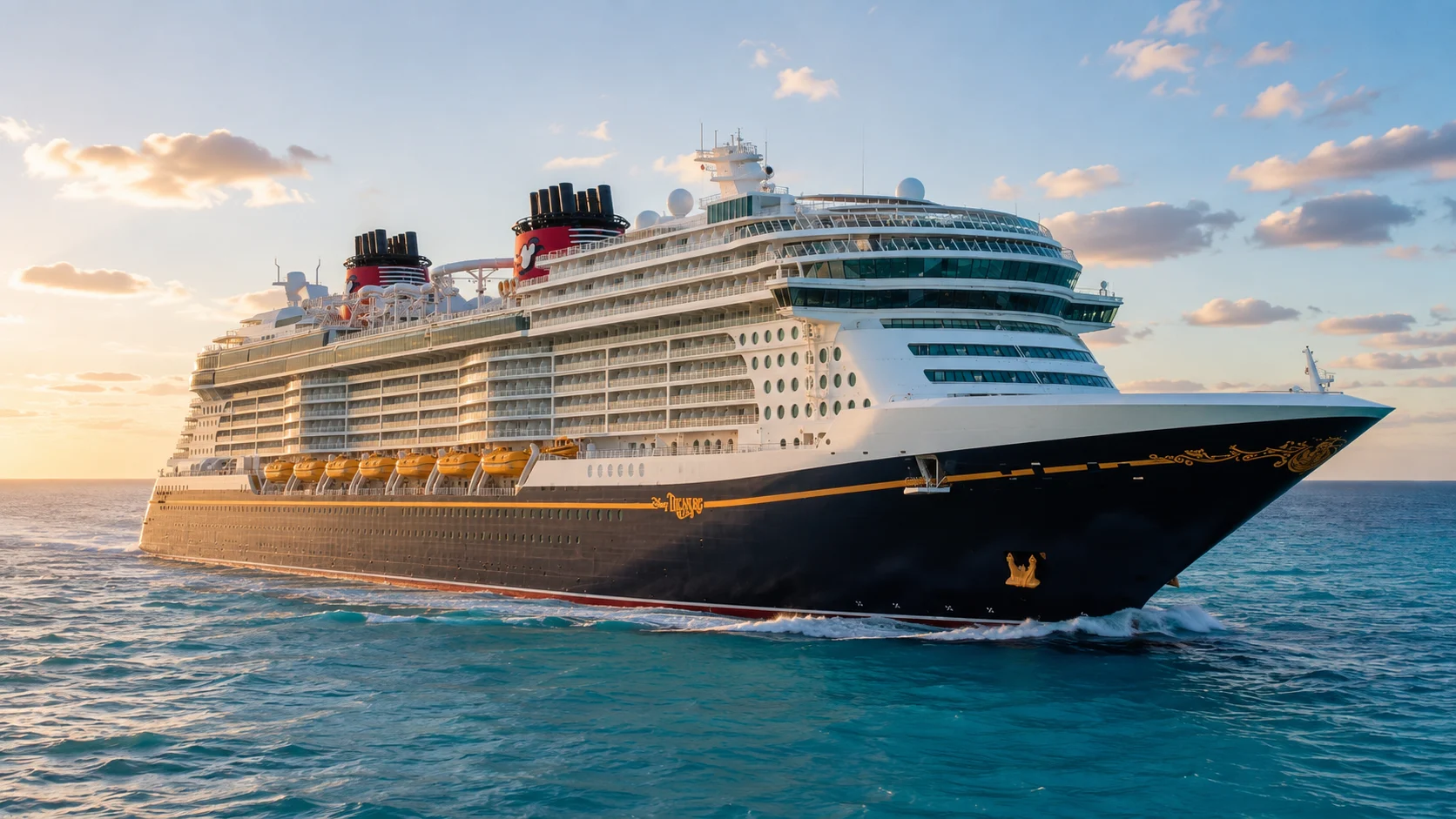 Disney Treasure sailing at sea