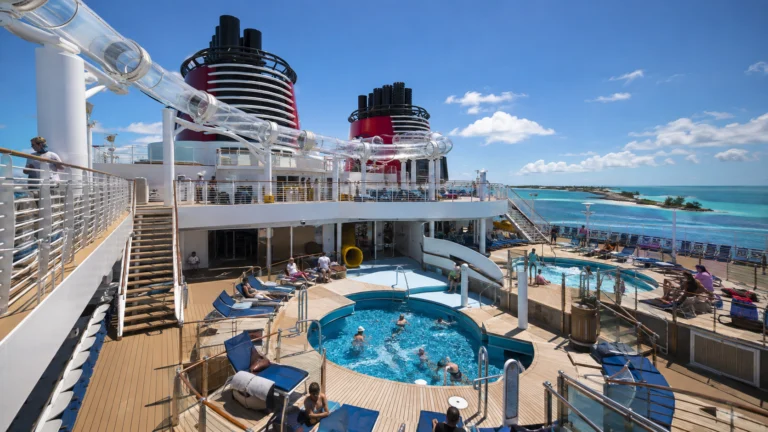 Family pool deck aboard Disney Treasure