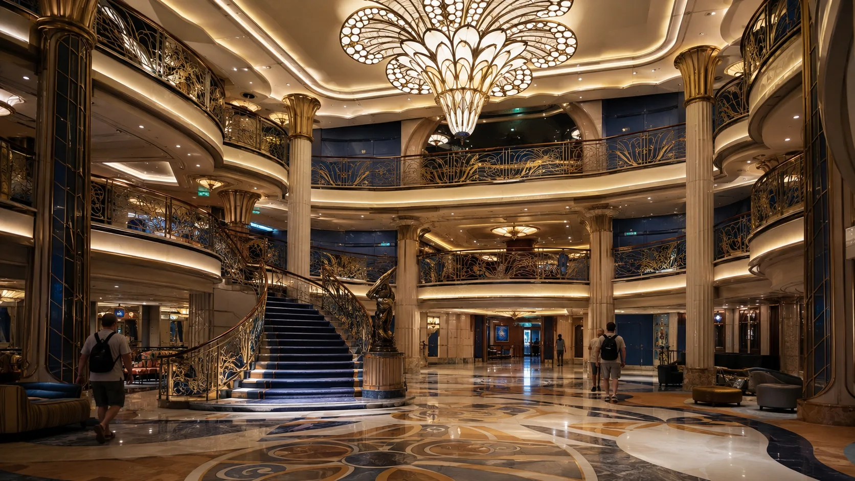 Grand Hall aboard Disney Wish
