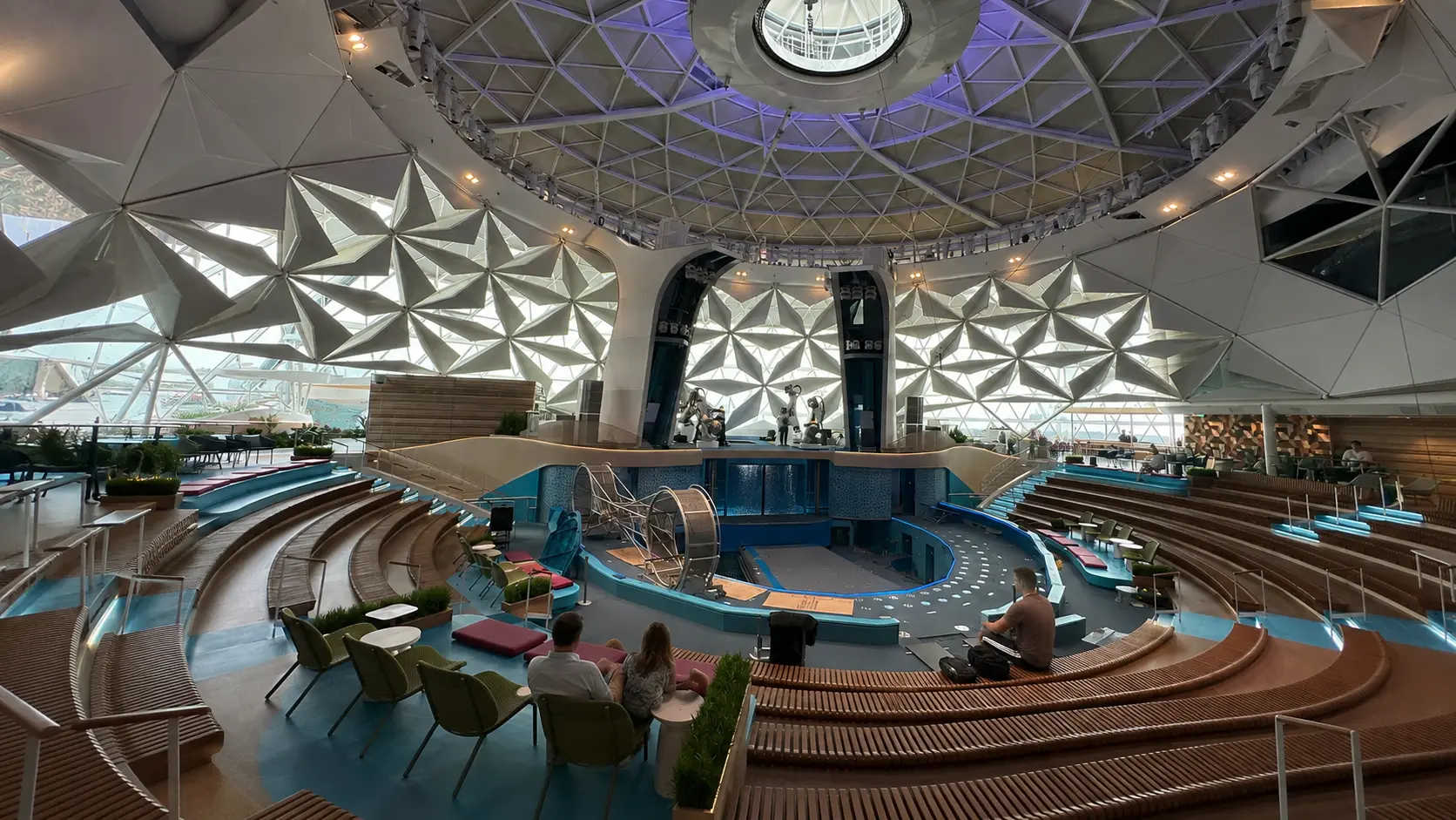 AquaTheater beneath the AquaDome aboard Icon of the Seas