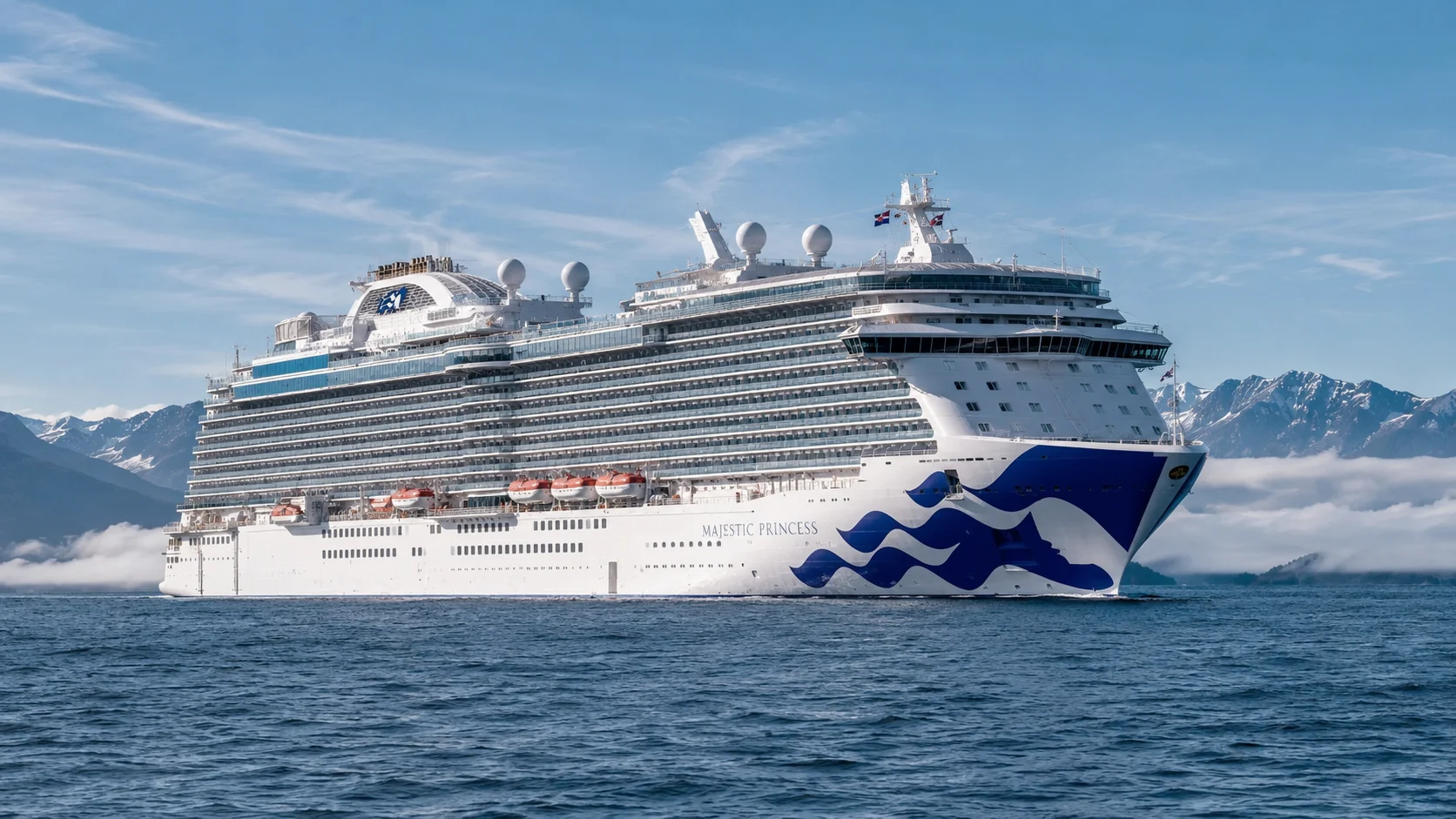 Majestic Princess sailing at sea