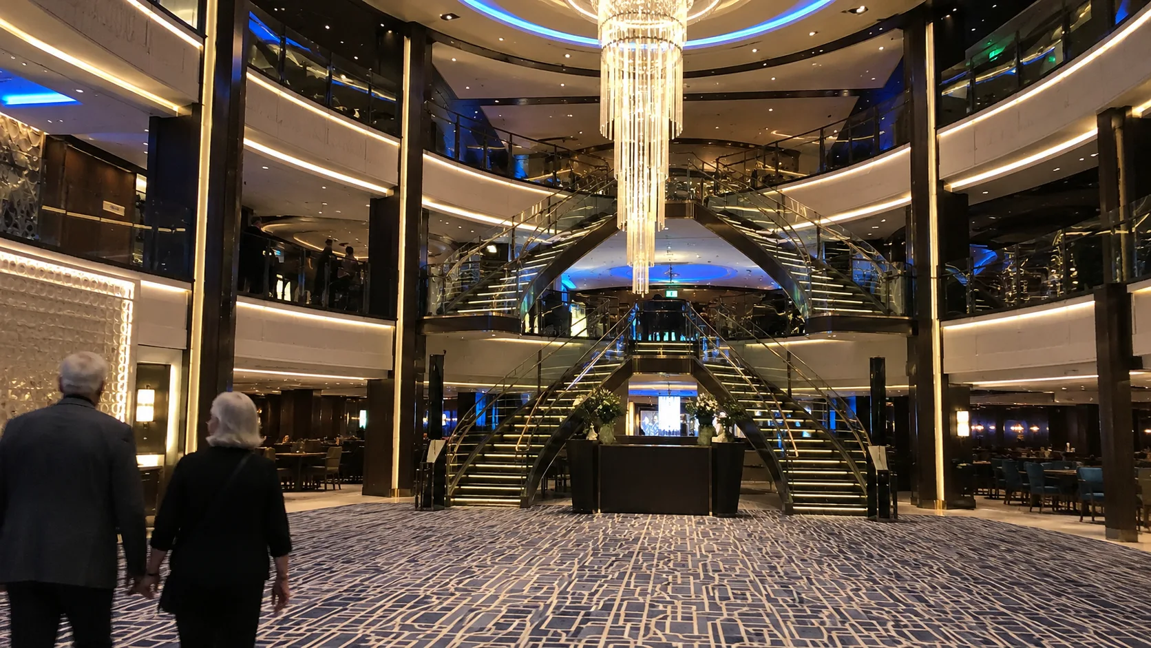 Multi-level atrium aboard MSC Seashore