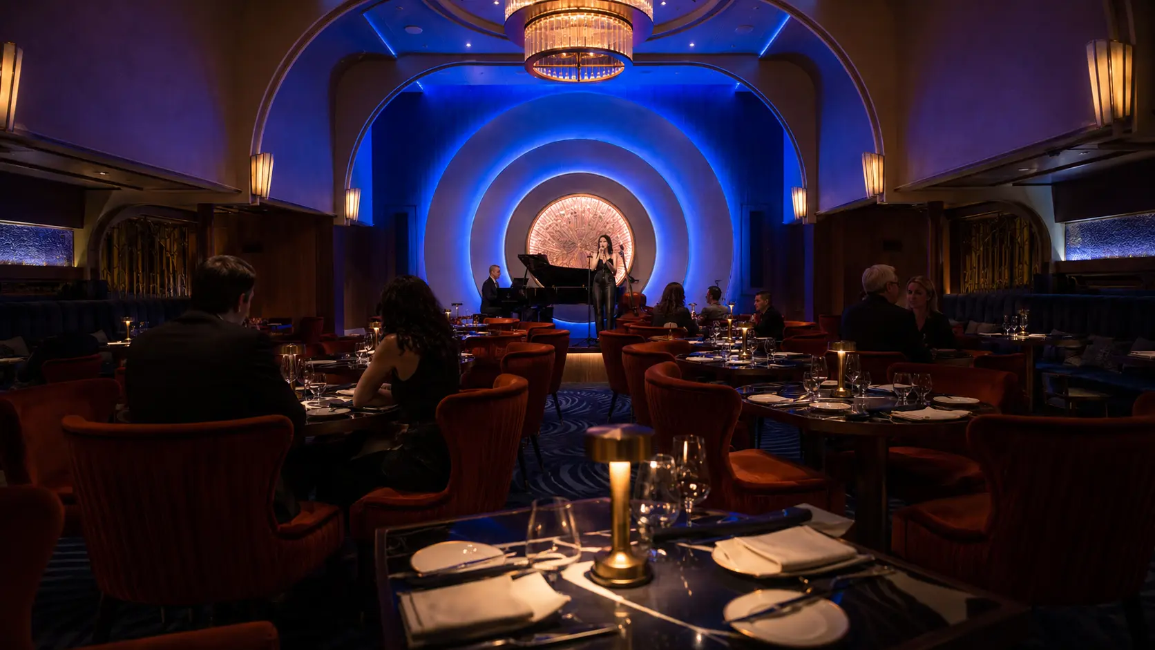 Lincoln Park Supper Club dining room aboard Star of the Seas
