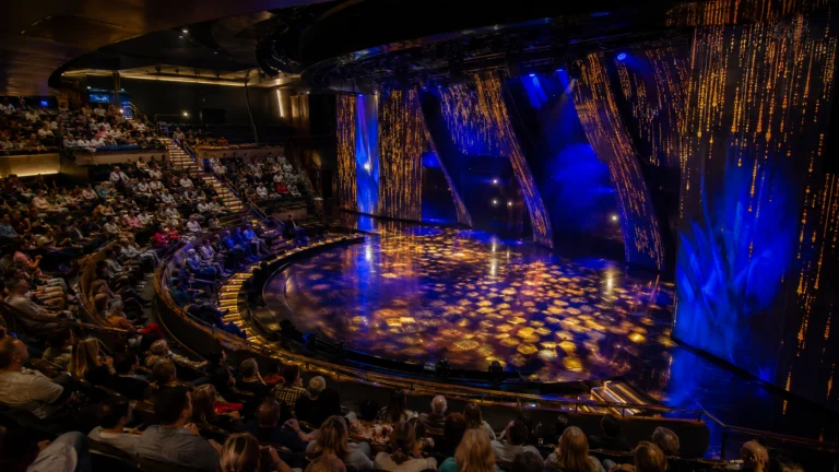 Stage performance before a full audience in the Star Princess arena