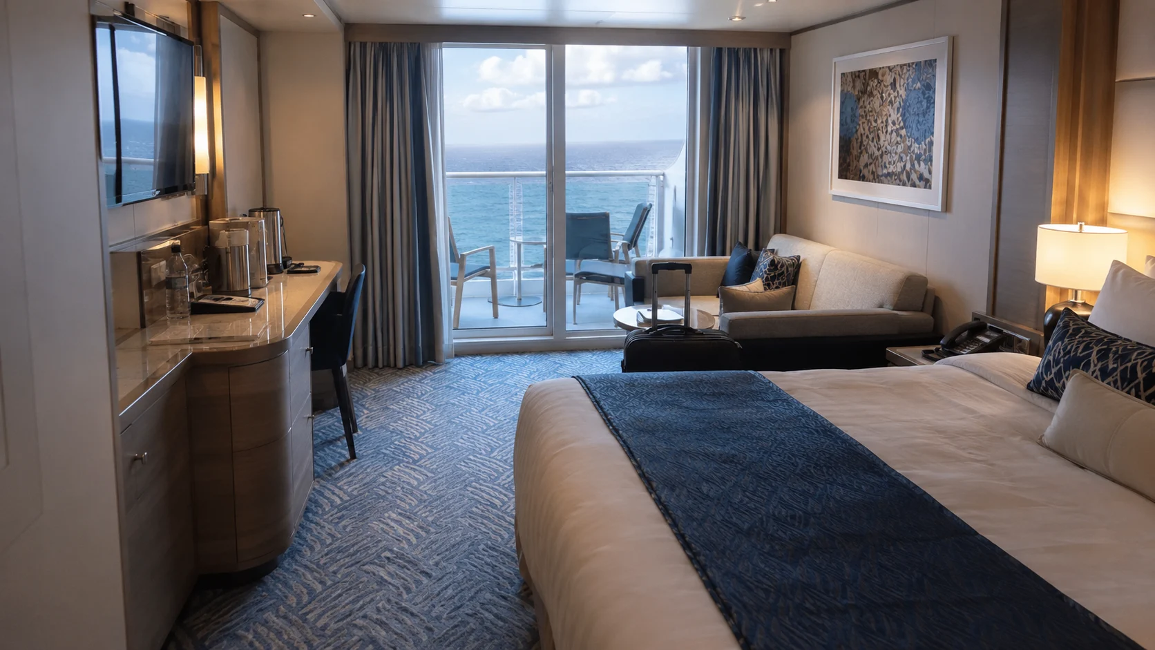 Balcony cabin aboard Sun Princess