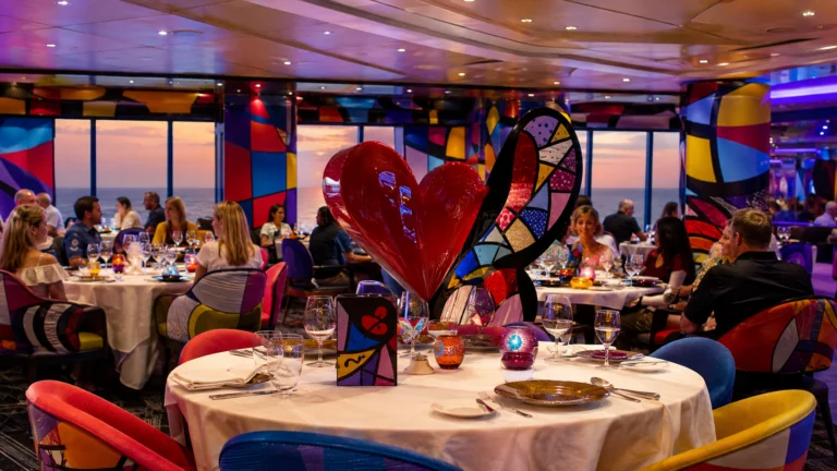 Colorful Love by Britto dining room aboard Sun Princess