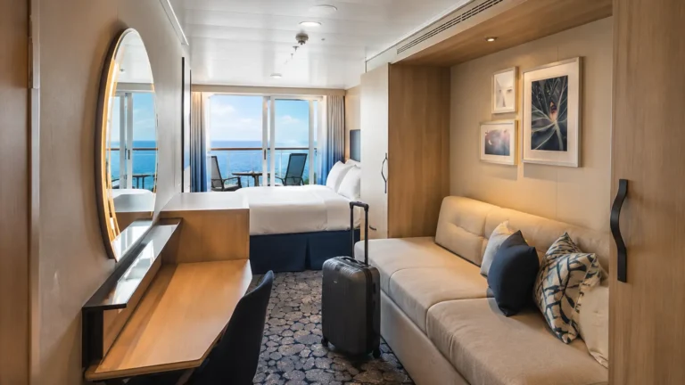 Ocean-view balcony cabin on Wonder of the Seas