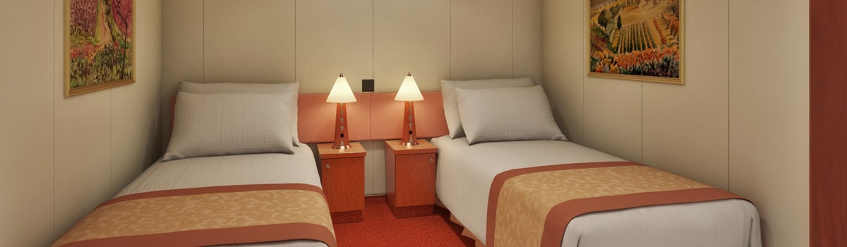 Representative standard interior room listed by Carnival for Carnival Valor