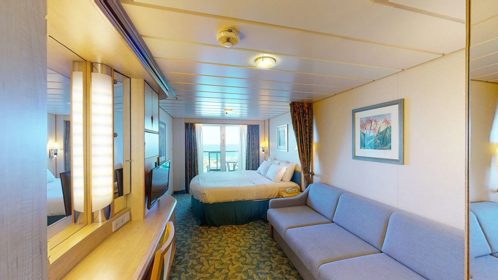 Mariner of the Seas balcony representative room interior