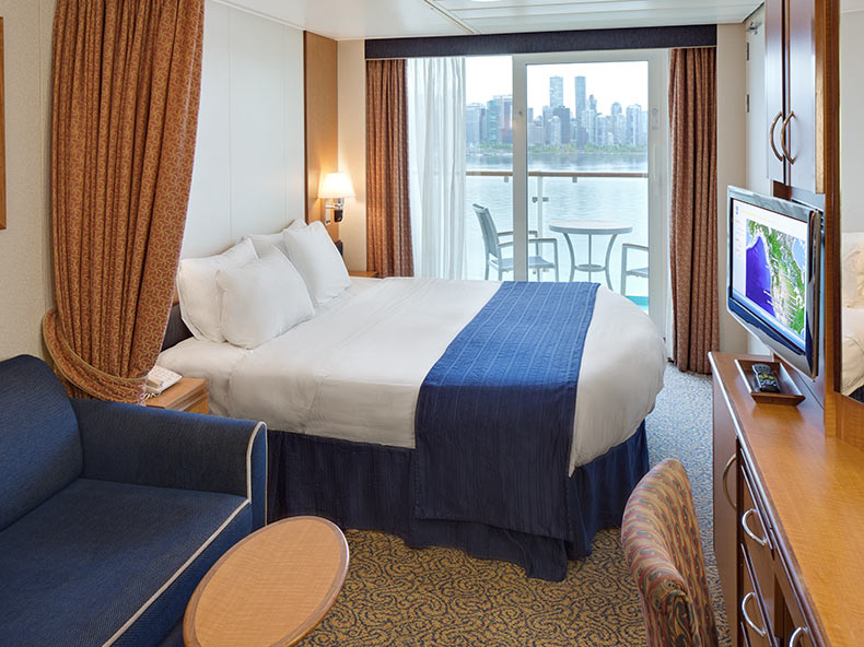 Radiance of the Seas balcony representative room interior