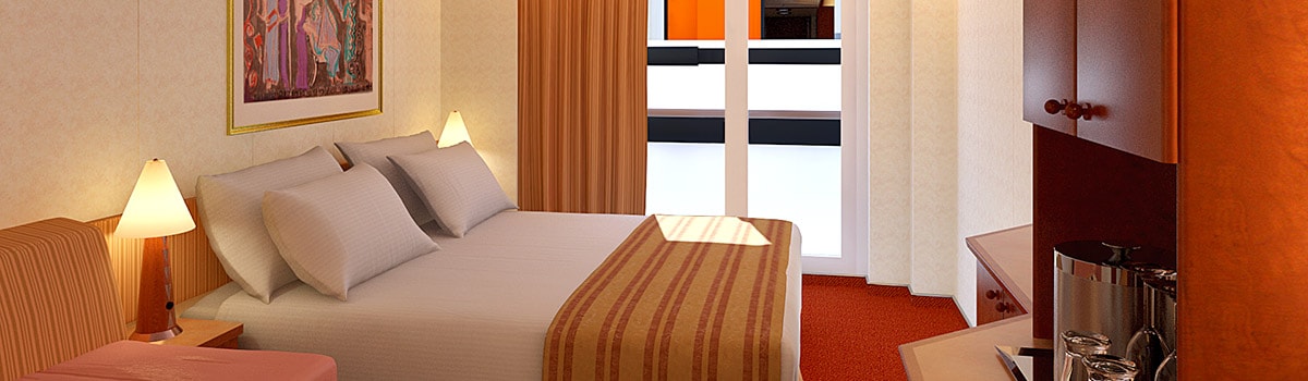 Representative interior with an obstructed window listed by Carnival for Carnival Pride
