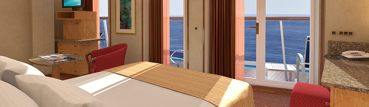 Representative Vista Suite listed by Carnival for Carnival Pride